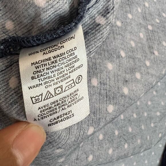 LOFT Navy Polka Dot Corduroy Shirt - Picture 6 of 8